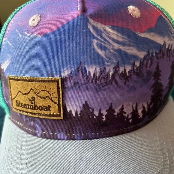 Purple and Teal Women's Mesh Hat - Picture 7 of 8